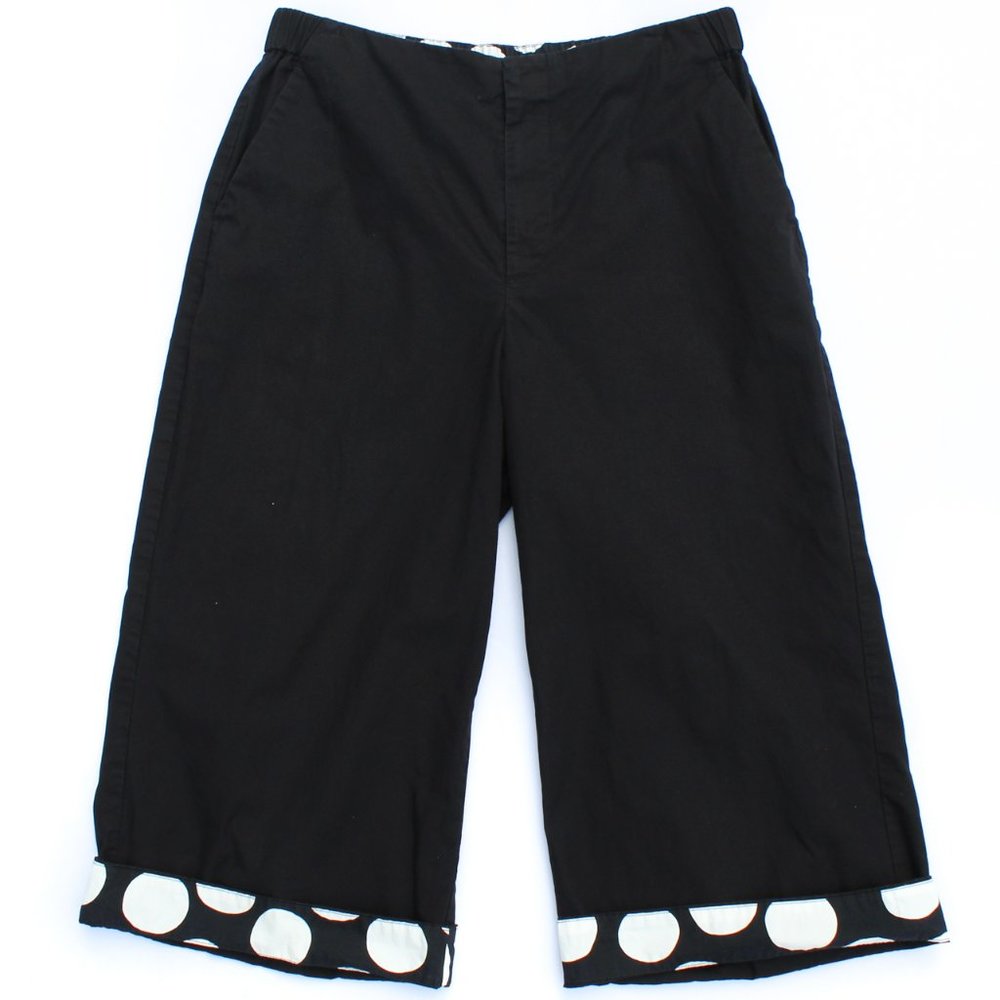 Marimekko for Uniqlo Women's L Black and White Wide Leg Capri Pants